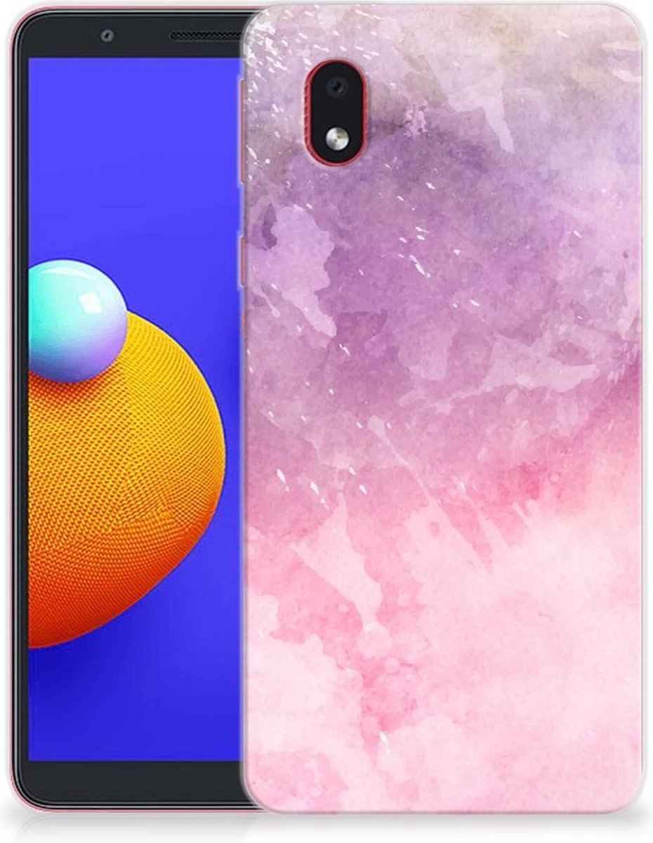 Hoesje maken Samsung Galaxy A01 Core Pink Purple Paint