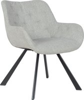 Alora Stoel Jake grijs - Stof - relaxstoel - fauteuil - eetkamerstoel