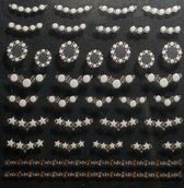 Nail Art Stickers - Nagel Stickers - Korneliya 3D Nail Jewels - NJ02 Stars and Pearls