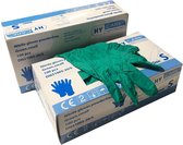 Disposable/Wegwerp Handschoenen Nitril - Ongepoederd - Poedervrij - Maat S - 100 Stuks - Groen