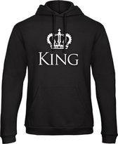 King / Queen Hoodie Classic (King - Maat S) | Koppel Cadeau | Valentijn Cadeautje voor hem & haar