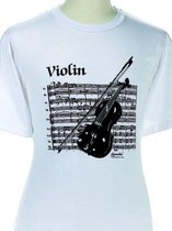 T-Shirt, Violin, maat S