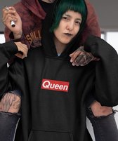 King / Queen Hoodie Supremely (Queen - Maat 3XL) | Koppel Cadeau | Valentijn Cadeautje voor hem & haar