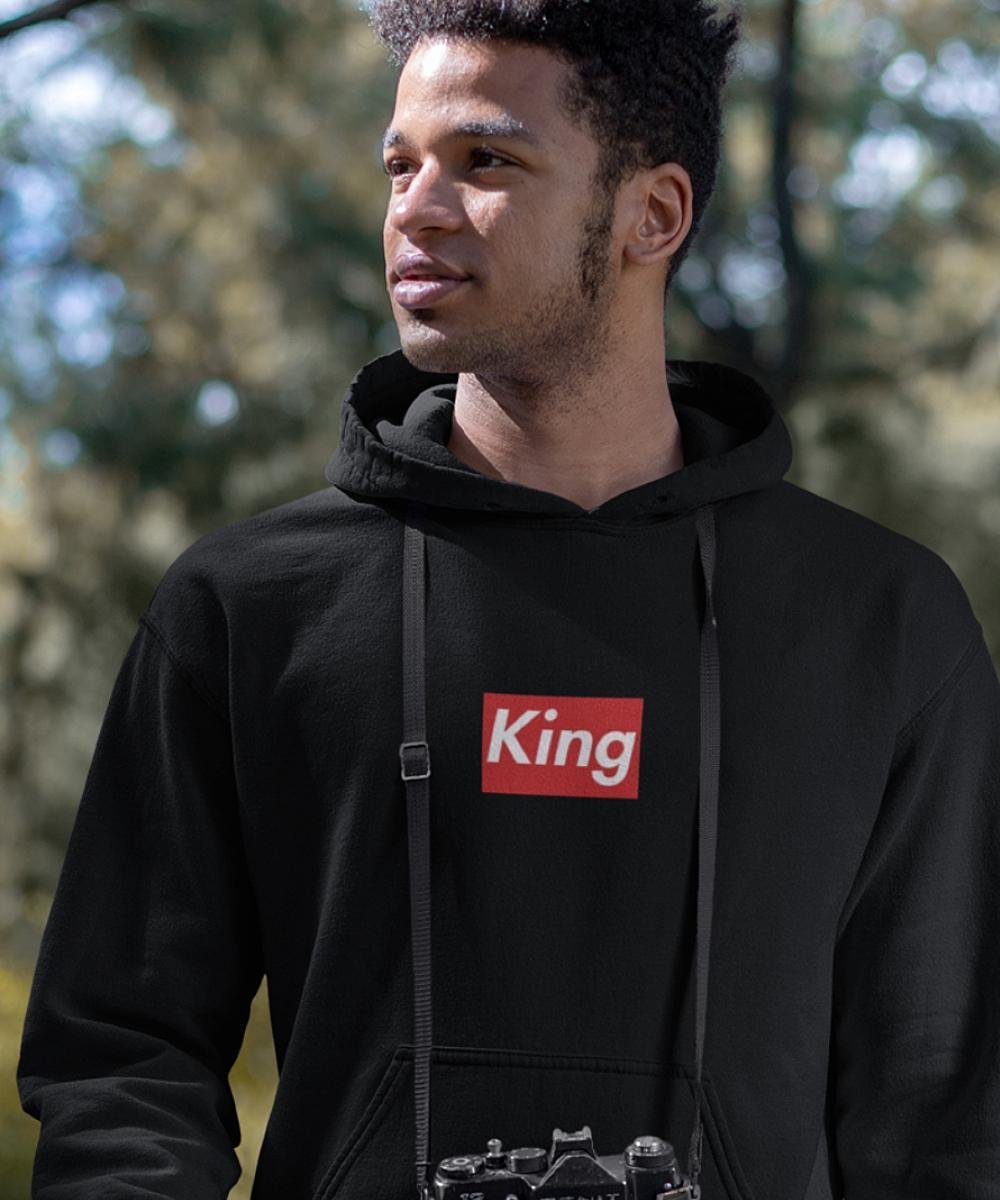 King / Queen Hoodie Supremely (King - Maat 3XL) | Koppel Cadeau | Valentijn Cadeautje voor hem & haar