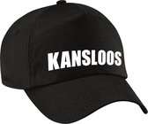 Kansloos fun pet zwart voor dames en heren - kansloos baseball cap - carnaval fun accessoire