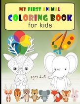 my first animal coloring book for kids ages 4-8