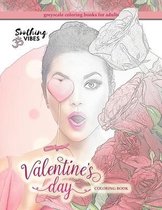 Valentine's day coloring book, greyscale coloring books for adults