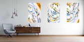 Onlinecanvas - Schilderij - Abstract Vector Banner. Texture Pack Fluid Art Covers- Art Vertical Vertical - Multicolor - 50 X 40 Cm