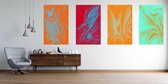 Onlinecanvas - Schilderij - Abstract Bright Texture Colored Bright Liquid Paints. Art Vertical Vertical - Multicolor - 50 X 40 Cm