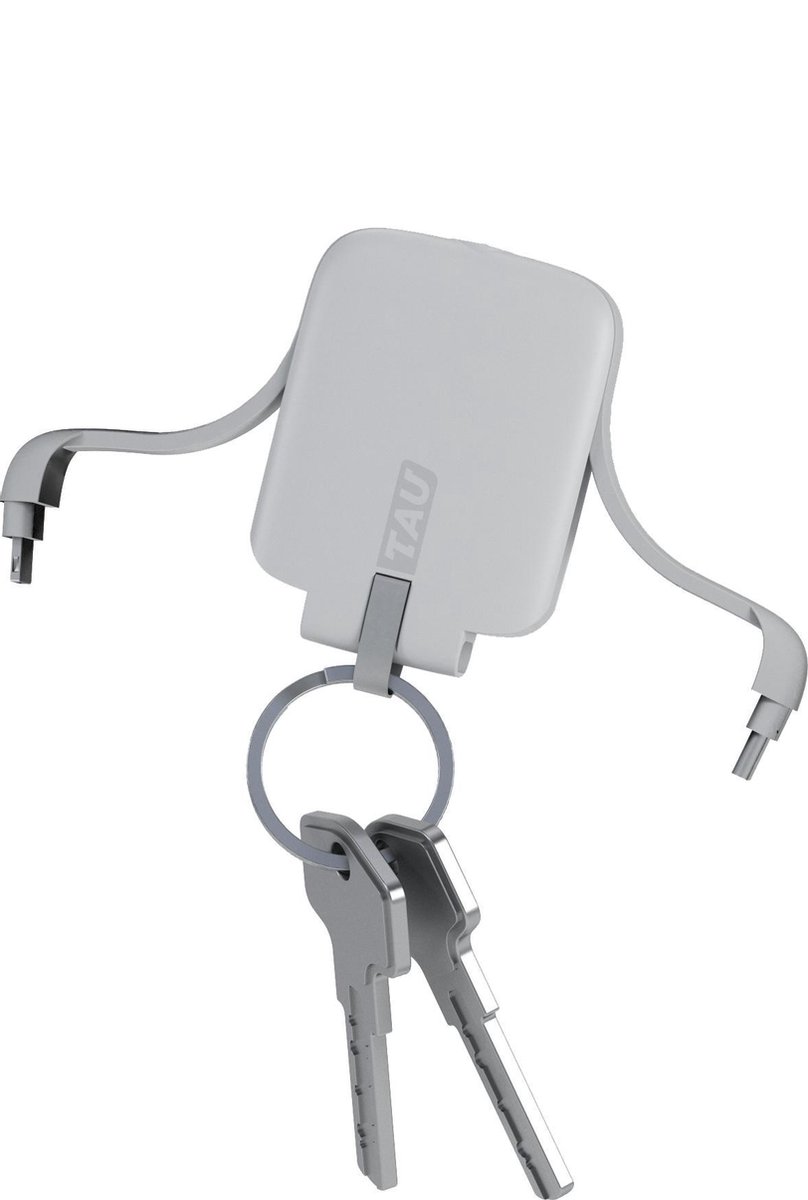 TAU Mini Powerbank Sleutelhanger 1400mAh met 3 in 1 Oplader - afbeelding 3
