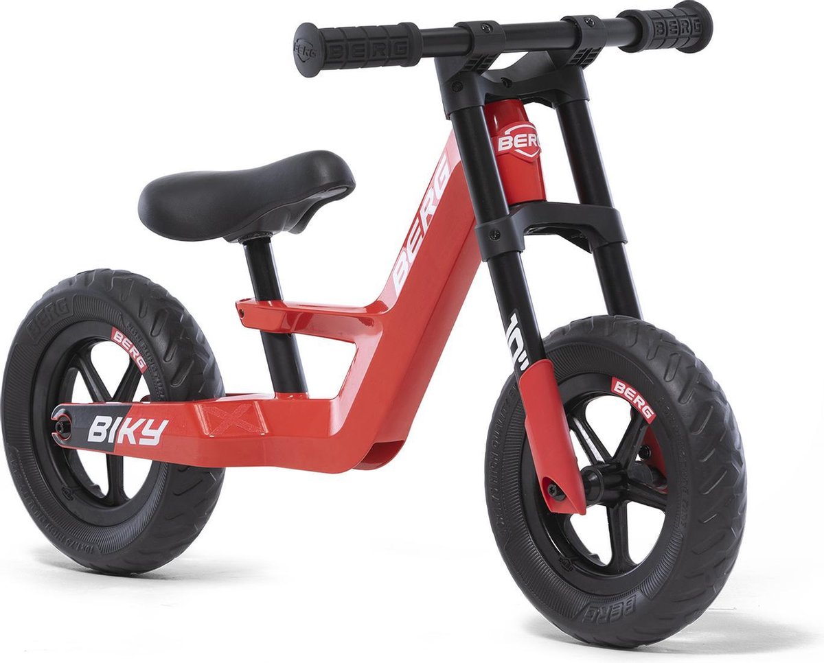 BERG Biky Mini Loopfiets - Rood - Lichtgewicht frame van magnesium - 2 tot 5 jaar