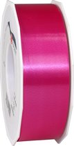 1x XL Hobby/decoratie fuchsia roze satijnen sierlinten 4 cm/40 mm x 91 meter- Luxe kwaliteit - Cadeaulint satijnlint/ribbon