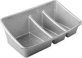 Plateau / support en plastique gris pour ustensiles de vaisselle 23 x 13 x 8 cm - Eviers de cuisine