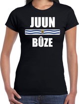 Juun buze met vlag Zeeland t-shirt zwart dames - Zeeuws dialect cadeau shirt S