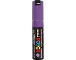 Krijtstift – Chalkmarker – Universele Marker – Uni Posca Marker – Paars – PC-8K – 8mm – Beitelpunt – Large – 1 stuk