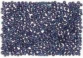 Rocailles, afm 15/0 , d: 1,7 mm, donkerblauw, 500gr, gatgrootte 0,5-0,8 mm