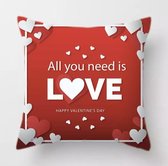 Housse de coussin Valentine - Love - Love - Hartjes - Sierkussen - 45x45 cm