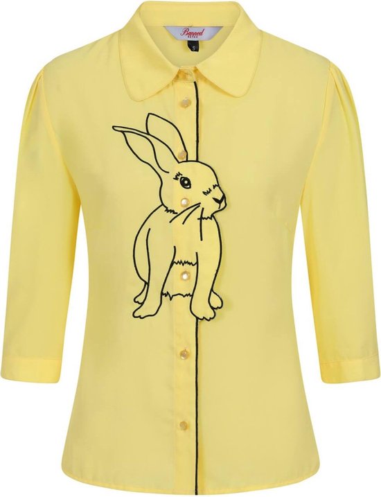 Banned Bunny Hop 40's Blouse Geel