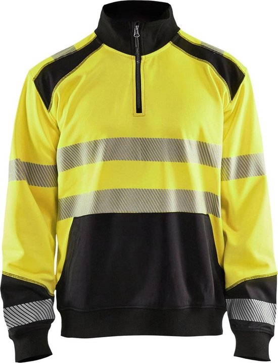 Blaklader Sweatshirt halve rits High Vis 3556-2528 - High Vis Geel/Zwart - XL