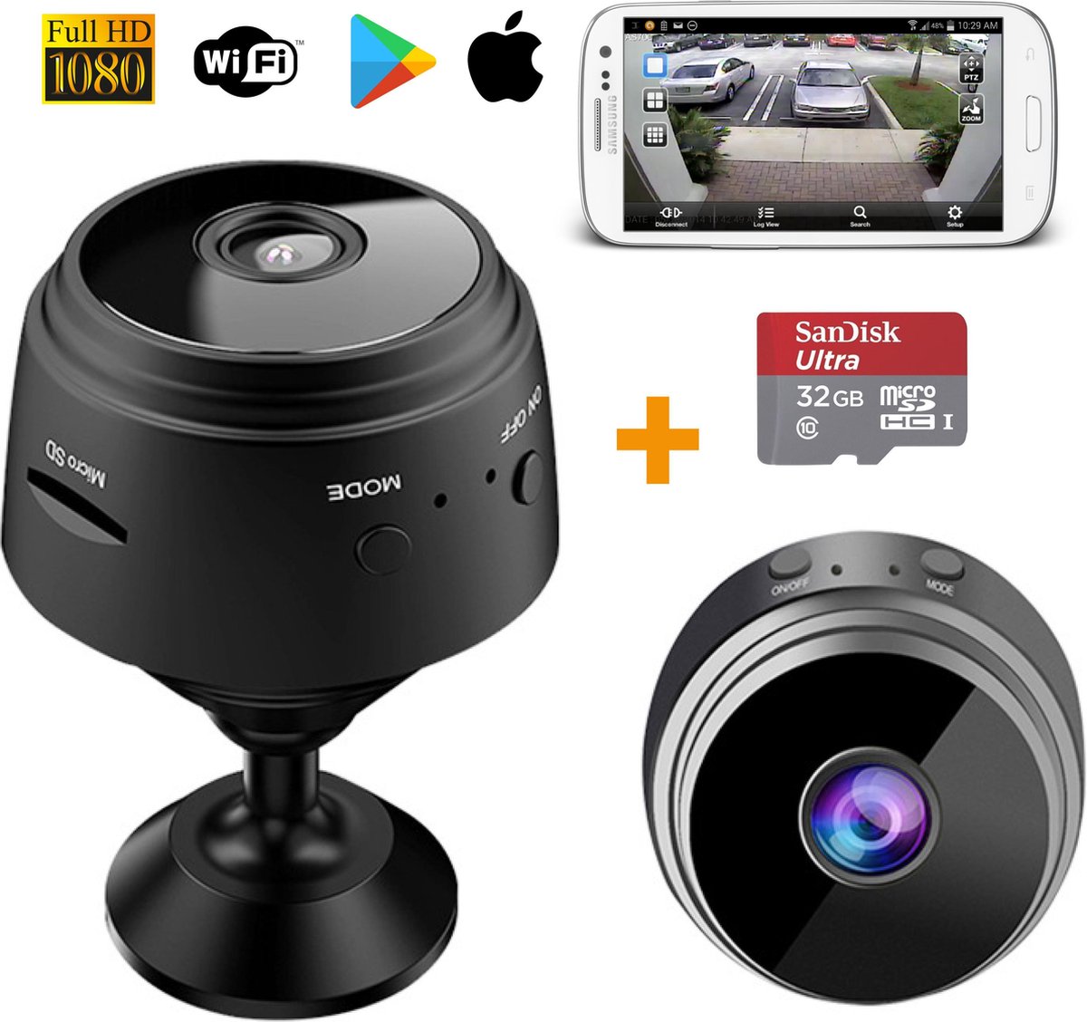 Spy Camera 1080P HD Spy Camera Wifi met App Live