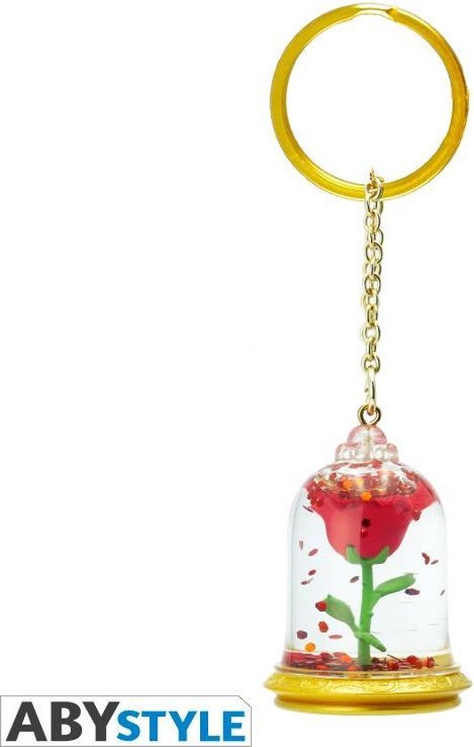 Disney - Keychain 3D Beauty And The Beast/Rose
