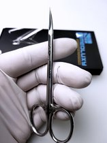 MEDLUXY PRO - Nagelriemschaar (huid- en vellenschaartje) - Gebogen - Micro fijne Spits / Scherp punt - 11 cm - (Nagelriemknipper) Cuticle Cutter (verwijderen van nagelriemen)