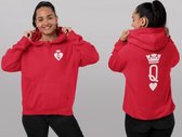 King / Queen Hoodie Cards (Queen - Maat XL) | Koppel Cadeau | Valentijn Cadeautje voor hem & haar