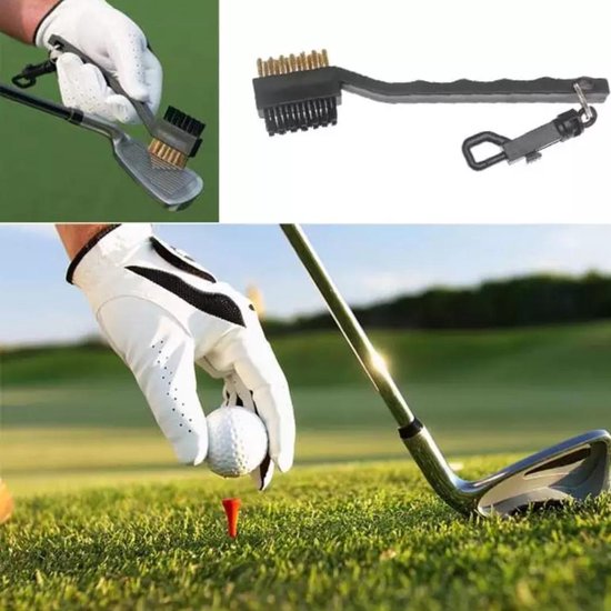 Golf Golfclub Borstel - Golf Accessoires - 2-in-1 Multi Club Cleaner van CHAMPKEY — afbeelding 4