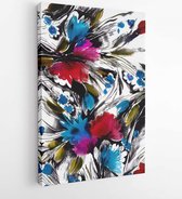 Onlinecanvas - Schilderij - Hand Drawings On Cloth Art -vertical Vertical - Multicolor - 80 X 60 Cm