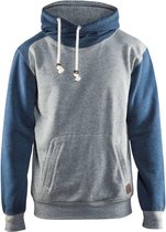 Blåkläder 3399-1157 Hooded Sweatshirt Limited Melange Grey/Blue maat XXXL
