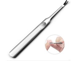 Nagelriemverwijderaar - nagelriem knipper - duwer - mesje - vellentang - trimmer - bokkepoot - schaartje - Bokkepoot  - nagelriem - cuticle pusher - bokkenpootje - metaal - nagelriem verwijderaar