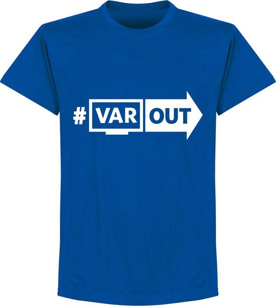 VARout T-Shirt - Blauw/ Wit - 4XL
