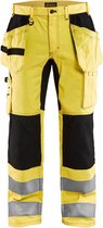 Blåkläder 1552-1811 Pantalon de travail extensible haute visibilité jaune / Zwart taille 154