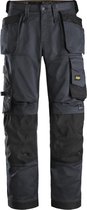 Snickers Workwear AllroundWork, Pantalon de travail extensible ample +, avec poches holster Gris acier 52