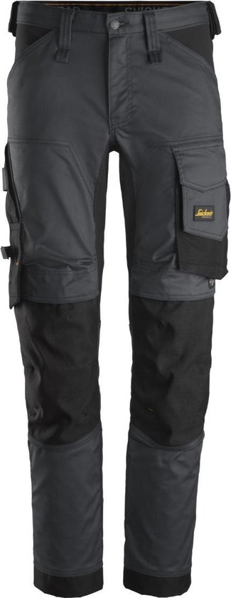 Foto: Snickers workwear snickers 6341 werkbroek stretch allroundwork staalgrijs zwart