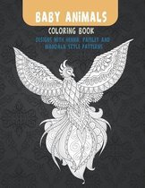 Baby Animals - Coloring Book - Designs with Henna, Paisley and Mandala Style Patterns