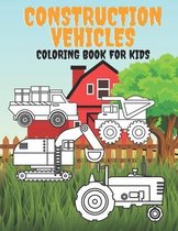 Construction Vehicles Coloring Book For Kids