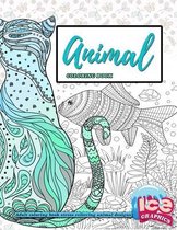 ANIMAL coloring book. Adult coloring book stress relieving animal designs