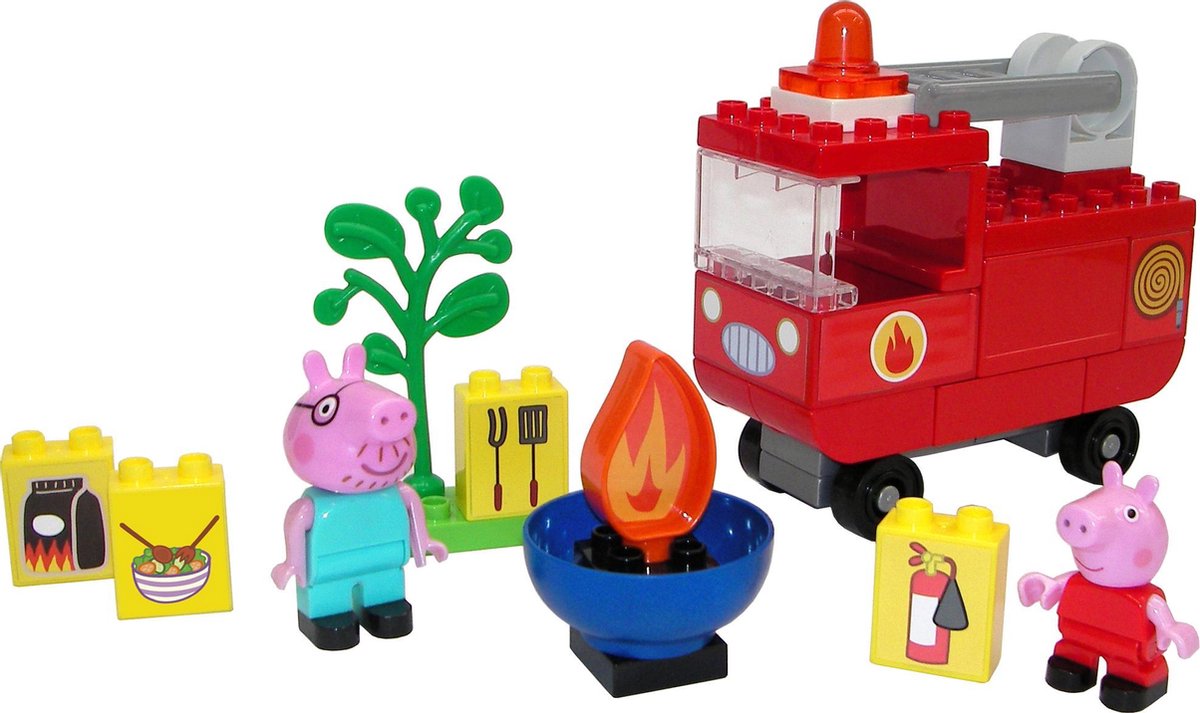BIG - Bloxx - Peppa Pig - Brandweerwagen - Bouwset