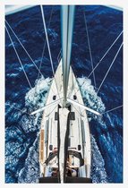 By Kohler Zeilboot van boven op de oceaan dibond 60x90x4cm (114501)