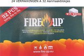 Fire Up witte paraffine aanmaakblokjes 32 stuks OMDOOS 24 VERPAKKINGEN