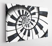 Unusual abstract piano keyboard like spiral background fractal endless staircase.- Modern Art Canvas - Horizontal - 689573419 - 80*60 Horizontal