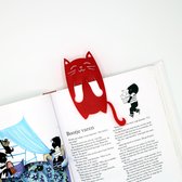 boekenlegger Kat / Poes rood