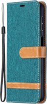 Denim Book Case - Samsung Galaxy A32 5G Hoesje - Groen