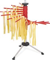 Opvouwbaar pastadroogrek - hoge spaghetti noedeldrogerstandaard voor maximaal 2 kg zelfgemaakte noedels - rood