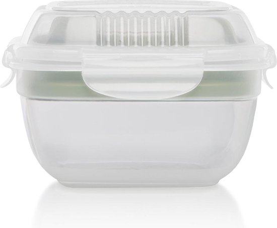 Boîte à salade Lock & Lock | Boîte à lunch à emporter - 950 ml - Avec séparateurs - Vert