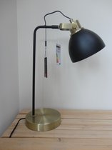 Desk lamp brushed gold and matt black metal