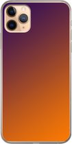 Apple iPhone 11 Pro Max - Smart cover - Oranje Paars - Transparante zijkanten