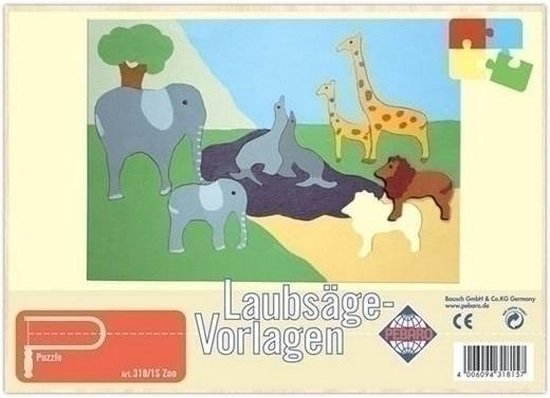  - Figuurzaag Patroon Puzzel Dierentuin