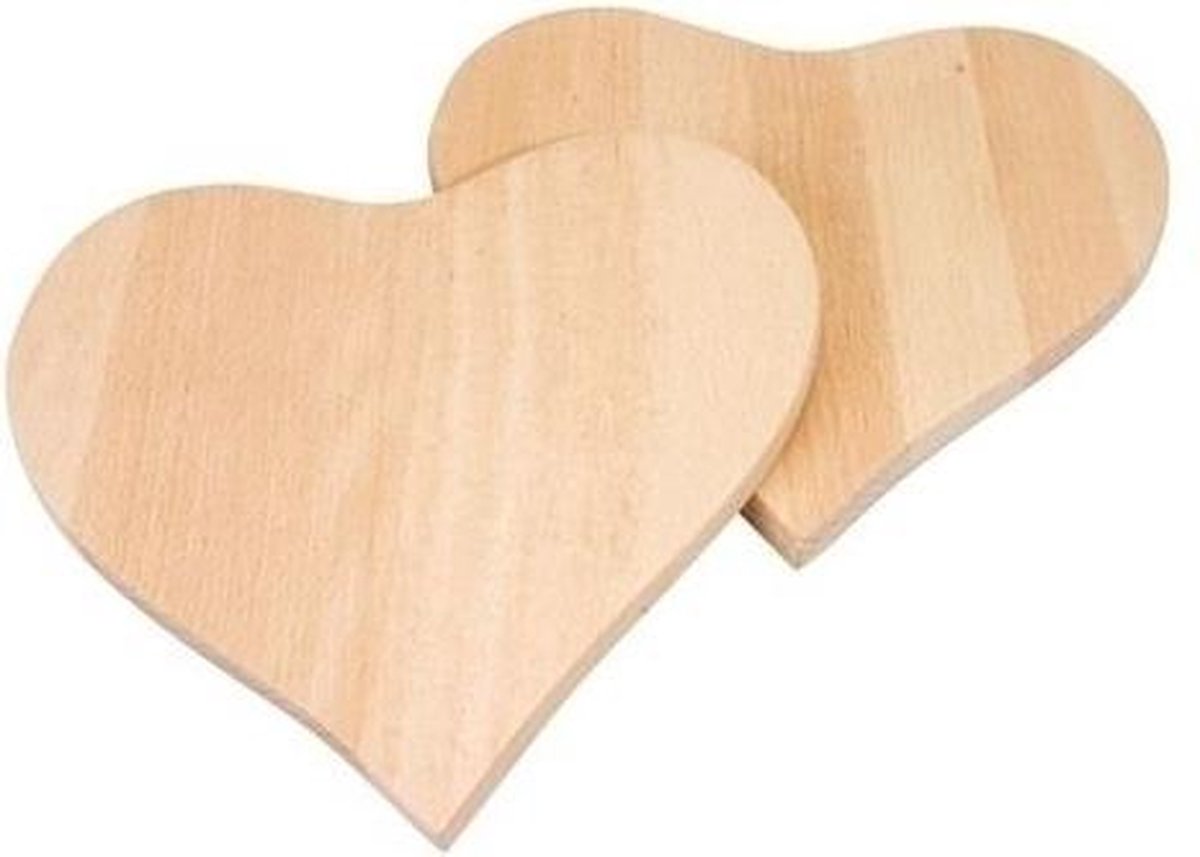 Houten ontbijtbordjes Hart